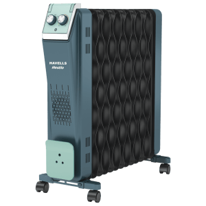 HAVELLS Hestio 13 Wave fin 2900 Watts PTC Fan Oil Filled Room Heater (Multi Directional Heating, GHROFCLN290, Dark Slate Cyan Grey)