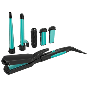 HAVELLS HC4045 5-in-1 Hair Styler with Ceramic Coating Technology (Cool Insulated Tip, Blue & Black)