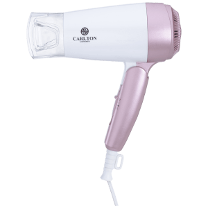 Carlton London Hair Dryer with 2 Heat Settings & Cool Shot (Overheat Protection, White)