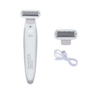 Carlton London Rechargeable Cordless Dry Trimmer for Eyebrows, Chine, Underarms, Upper Lips, Sidelocks & Bikini Area for Women (60mins Runtime, Ergonomic Grip, White)