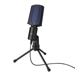 hama Stream 100 USB Wired Microphone with Distortion Free Audio (Black)