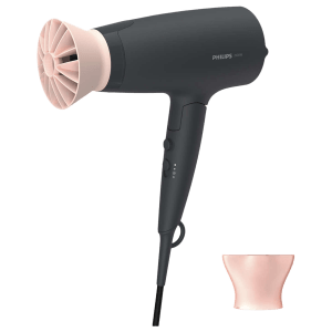 PHILIPS 3000 Series Hair Dryer with 6 Heat Settings & Cool Air Function (Ionic Technology, Pink & Black)