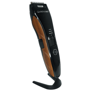 Groomiist Copper Series Rechargeable Corded & Cordless Wet & Dry Trimmer for Hair Clipping, Beard & Moustache with 20 Length Settings for Men (60min Runtime, Digital Charging Display, Black & Wood)