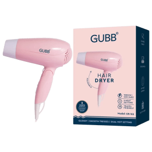 GUBB GB-163 Hair Dryer with 3 Heat Settings & Cool Shot (Overheat Protection, Pink)