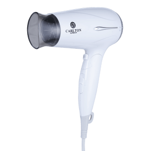 Carlton London Hair Dryer with 3 Heat Settings & Cold Blast (Ionic Technology, White)