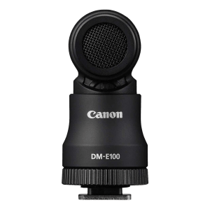 Canon DM-E100 3.5 Jack Wired Microphone with Crystal Clear Audio (Black)