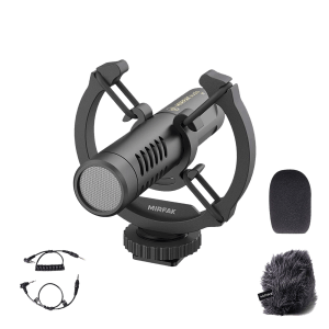 MIRFAK N2 3.5 Jack Wired Microphone with Cardioid Sound (Black)