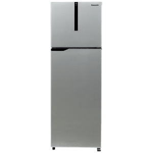 Panasonic 237 Litres 2 Star Frost Free Double Door Refrigerator with 6 Stage Intelligent Inverter (NR-TH272BUSN, Shiny Silver)