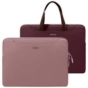 tomtoc A21F2P1 Nylon Laptop Sleeve for 16 Inch Laptop (Water Resistant, Raspberry)