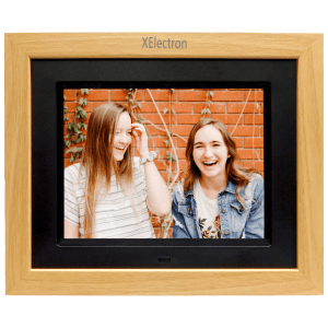 XElectron 20.32cm (8 Inches) Digital Photo Frame (IPS Display, DPF805Wi, Wooden and Black)