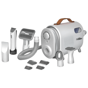 EUREKA FORBES Buddy Corded Pet Grooming Kit with 5 Accessories (Adjustable Suction, White)