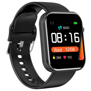 eOnz North Edge X Brick Smartwatch with Activity Tracker (39.11mm HD Display, IP67 Waterproof, Black Strap)