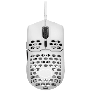 Cooler Master MM-710-WWOL1 Wired Gaming Mouse with Omron Switches (16000 DPI Adjustable, Ambidextrous Design, Black/White)