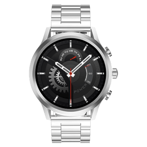 FIRE-BOLTT Infinity Luxe Smartwatch with Bluetooth Calling (40.64mm HD Display, IP67 Water Resistant, Silver Strap)