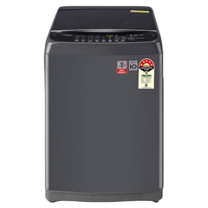 LG 8 kg 5 Star Inverter Fully Automatic Top Load Washing Machine (T80AJMB1Z.ABMQEIL, Stainless Steel Tub, Middle Black)