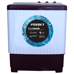 FOXSKY 7 kg Semi-Automatic Top Load Washing Machine with Magic Filter (Aqua Wash, Maroon)