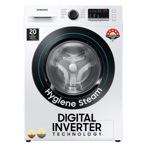 SAMSUNG 8 kg 5 Star Inverter Fully Automatic Front Load Washing Machine (WW80T4040CE1TL, Diamond Drum, White)