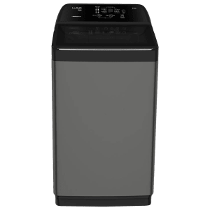 LLOYD 8 kg 5 Star Fully Automatic Top Load Washing Machine (NEO-H, GLWMT80GMBNH, In-built Heater, Mid Black and Black With Chrome)