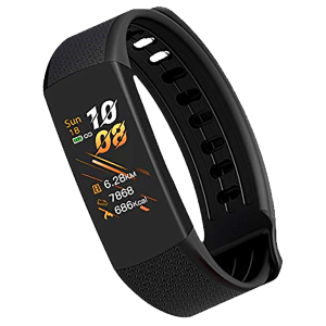 iGear iG-C6T Smart Band with Body Temperature (1.1 Inch Touchscreen TFT-LCD Display, IP67 Water Resistant, Black Strap)