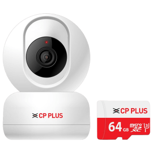 CP PLUS ezyKam Plus Full HD WiFi Dome CCTV Security Camera (Two Way Audio, CP-E26AM, White)