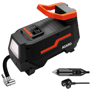 AGARO TI2157 150 PSI Tyre Inflator for Cars and Bikes (Auto Shut Off, 33720, Black)