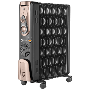 Orient 2900 Watts PTC Fan Oil Filled Room Heater (Triple Heat Over Protection, OFCC11B3A, Black)