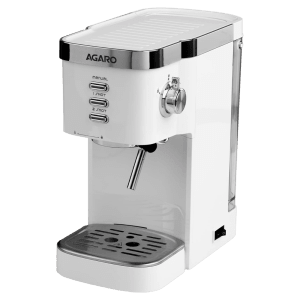 AGARO Regency 1350 Watt Automatic Espresso Coffee Maker with Adjustable Pressure Settings (White)