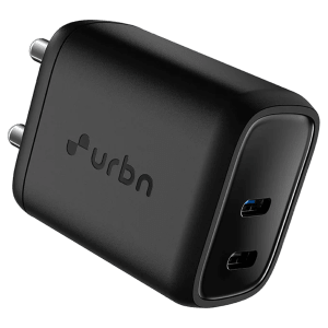 urbn UWA350BK 35W Type C 2-Port Fast Charger (Adapter Only, GaN Technology, Black)