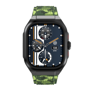 noise ColorFit Thrill Smartwatch with Bluetooth Calling (50.8mm, 1.5ATM Water Resistant, Camo Green Strap)