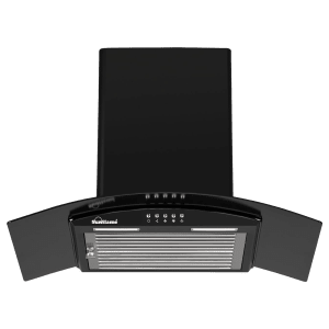 Sunflame Bella 60cm 1100m3/hr Ducted Wall Mounted Chimney with Stainless Steel Baffle Filter (Black)