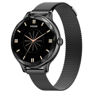 noise NoiseFit Diva Smartwatch with Bluetooth Calling (27.9mm AMOLED Display, Black Link Strap)