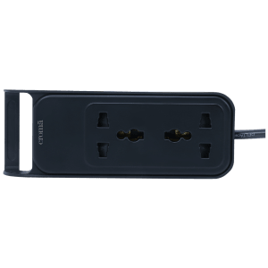 Croma 6 Amps 2 Sockets Surge Protector (0.8 Meters, Safety Shutters in Socket, Black)