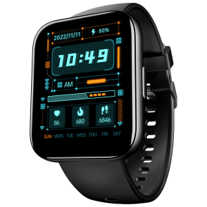 boAt Wave Connect Plus Smartwatch with Bluetooth Calling (46.48mm HD Display, IP68 Water Resistant, Active Black Strap)