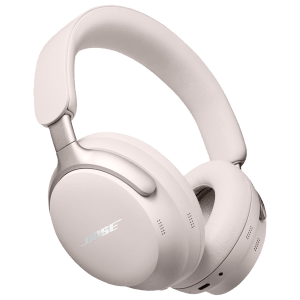 BOSE QuietComfort Ultra Bluetooth Headphone with Mic (Upto 24 Hours Playback, Over Ear, White Smoke)