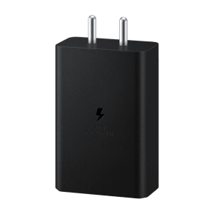 SAMSUNG 65W Type A & Type C 3-Port Fast Charger (Adapter Only, Short Circuit Control, Black)