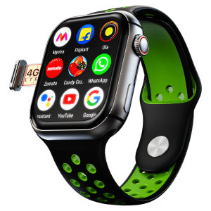 FIRE-BOLTT Dream Wi-Fi+4G SIM Android OS Wristphone (51.3mm HD Display, In-built GPS, Forest Fringe Strap)