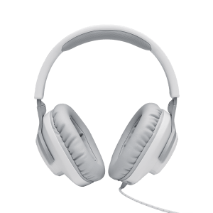 JBL Quantum 100 JBLQUANTUM100WHT Over-Ear Wired Gaming Headphone with Mic (JBL Quantum Sound Signature, White)