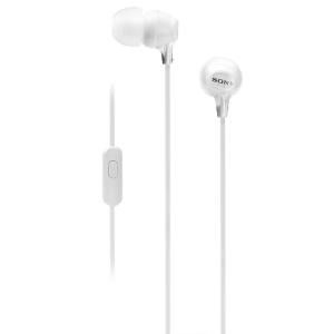 SONY MDR-EX15AP In-Ear Wired Earphones with Mic (White)