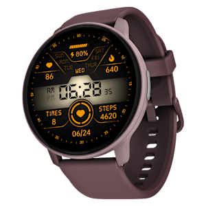 boAt Lunar Call Smartwatch with Bluetooth Calling (32.5mm HD Display, IP68 Splash Resistant, Reddish Grey Strap)