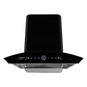 Crompton QuietPro Plus 60cm 1858m3/hr Ducted Auto Clean Wall Mounted Chimney with Gesture Control (Black)