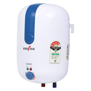 KENSTAR Spring 10 Litres 4 Star Storage Water Geyser (2000 Watts, KGSSPR10BP8VGN-DSE, White/Blue)