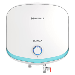 HAVELLS Bianca 10 Litres 5 Star Storage Water Geyser (2000 Watts, GHWCBNTWH010, White and Blue)