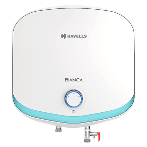 HAVELLS Bianca 25 Litres 5 Star Storage Water Geyser (2000 Watts, GHWCBNTWH025, White and Blue)