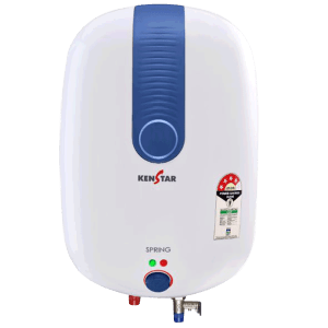 KENSTAR Spring 15 Litres 4 Star Storage Water Geyser (2000 Watts, KGSSPR15BP8VGN-DSE, White/Blue)