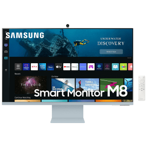 SAMSUNG M8 80 cm (32 inch) Ultra HD 4K VA Panel LED Ultra Wide Height Adjustable Monitor with Flicker-Free Technology