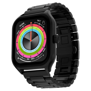 Fire-Boltt Solaris Smartwatch with Bluetooth Calling (45.2mm AMOLED Display, IP68 Water Resistant, Shadow Black Strap)