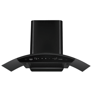 Kutchina FRESHY 90cm 1350m3/hr Ducted Wall Mounted Chimney with Filterless Technology (Black)