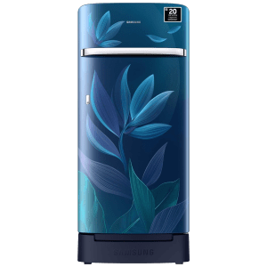 SAMSUNG 215 Litres 5 Star Direct Cool Single Door Refrigerator with Anti Bacterial Gasket (RR23D2H359UHL, Paradise Bloom Blue)