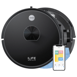 ILIFE A20 Robotic Vacuum Cleaner & Mop with Wi-Fi Connectivity (Alexa & Google Assistant, Black)