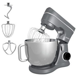 AGARO Elegant 1400 Watt 10 Speed Stand Mixer with 3 Attachments (Pulse Function, Dark Grey)